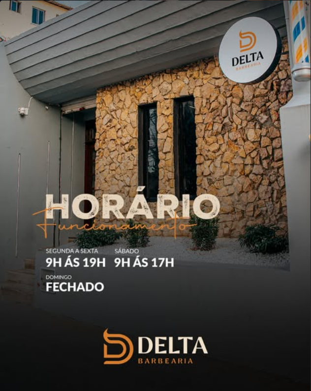 Fachada da Delta Barbearia Praia de Iracema em Fortaleza